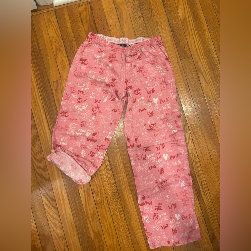 PINK Victoria’s Secret Vintage Graffiti Pajama Pants